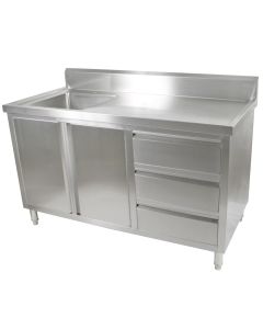 Modular Kitchen Tidy Cabinet With Left/Right Sink 700mm Deep - Group-SC-7-L