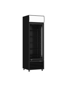 EX-SHOWROOM Thermaster Single Glass Door Black Colourbond Upright Drink Fridge - LG-540BP-1
