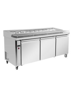 Thermaster three door DELUXE Pizza Prep Bench - PWB180