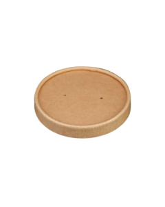 PakMax 96mm Kraft Paper Lid Fit for 8/12/16oz Paper Deli Container - DELI-96-KP-LID